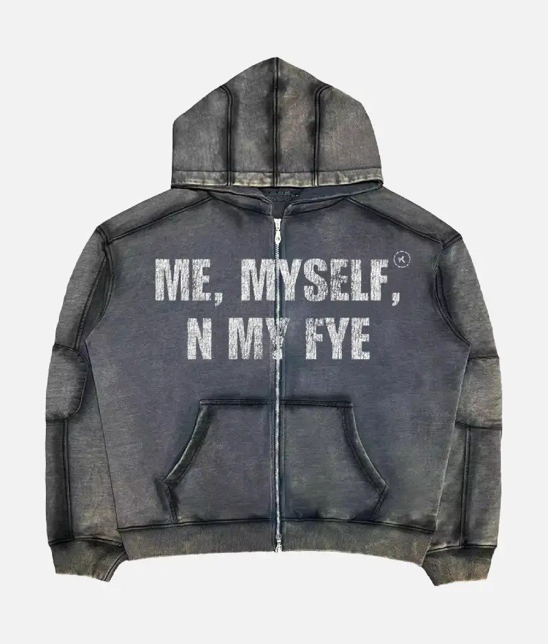 B3P4-featured Me, Myself N My FYE Acid Zip Up Hoodie - Image 1