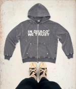 In Draco We Trust” Zip Up Acid Charcoal (Pre-made)