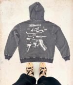 In Draco We Trust” Zip Up Acid Charcoal (Pre-made) - Image 2