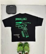 Oversized T-Shirt Black/Green - Image 2