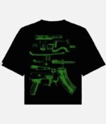 In Draco We Trust Oversized Tee Kash Green - back view