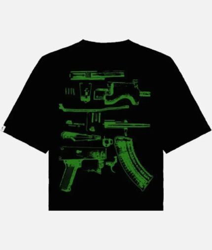In Draco We Trust Oversized Tee Kash Green - back view