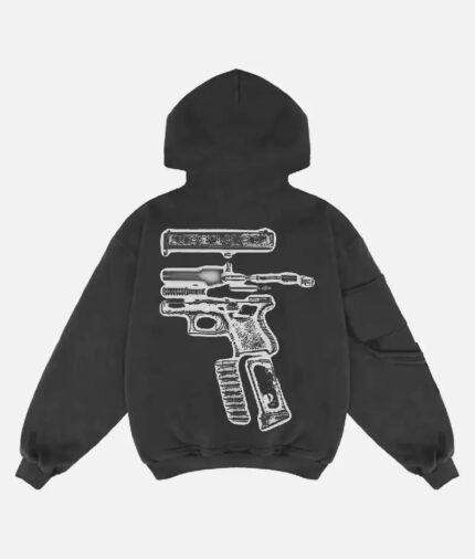In Glock We Trust Heavyweight Layered Hoodie - back view