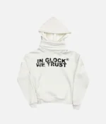 In Glock We Trust Neck Mask Hoodie White