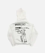 In Glock We Trust Neck Mask Hoodie White - Image 2