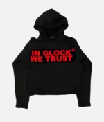 In Glock We Trust Hoodie – Black/Red - Image 2
