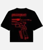 No Weapon Formed Oversized Shirt Red