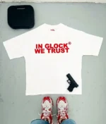 Oversized T-Shirt – White/Red
