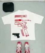 Oversized T-Shirt – White/Red - Image 2